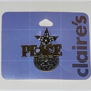 Claire's Gold and Silver Peace Star Pin